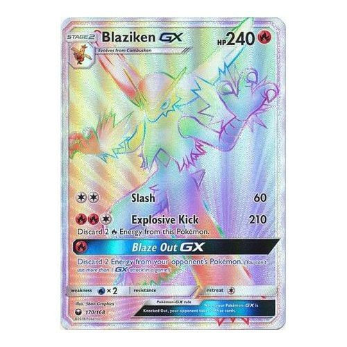 SM Celestial Storm 170/168 Blaziken GX (Rainbow Rare)