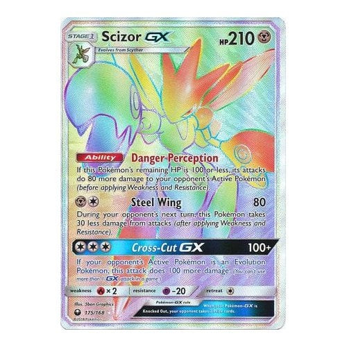 SM Celestial Storm 175/168 Scizor GX (Rainbow Rare)