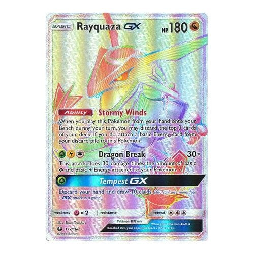 SM Celestial Storm 177/168 Rayquaza GX (Rainbow Rare)