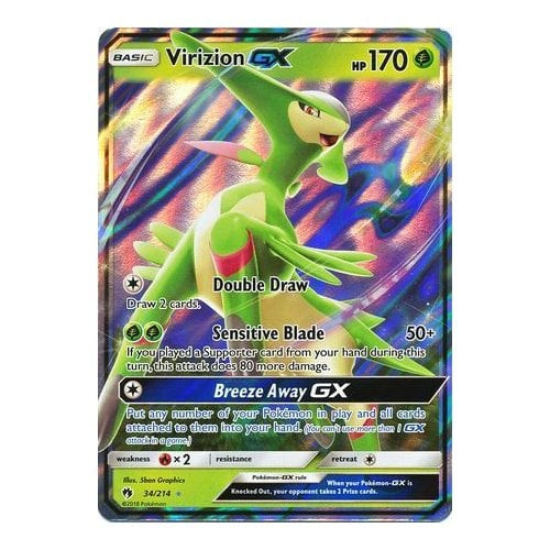 SM Lost Thunder 34/214 Virizion GX (Half Art)