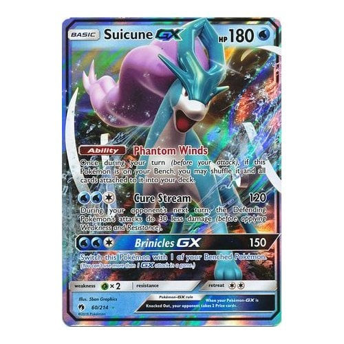 SM Lost Thunder 60/214 Suicune GX (Half Art)