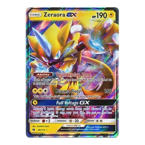 SM Lost Thunder 86/214 Zeraora GX (Half Art)