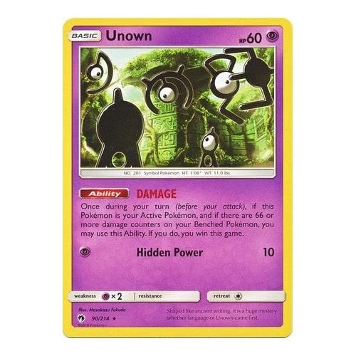 SM Lost Thunder 90/214 Unown (Damage)