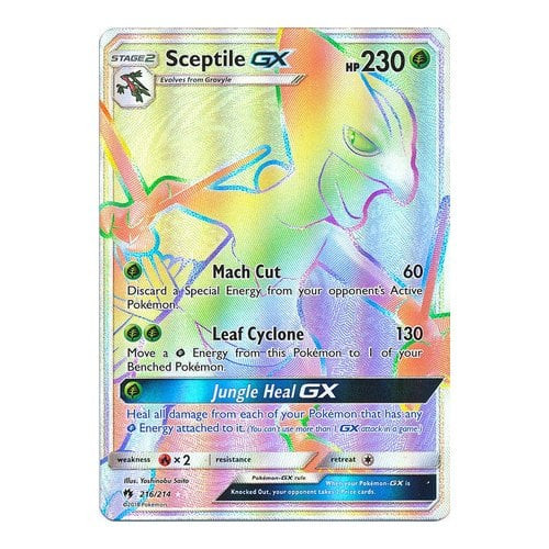 SM Lost Thunder 216/214 Sceptile GX (Rainbow Rare)