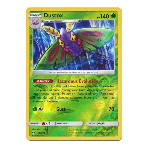SM Lost Thunder 28/214 Dustox (Reverse Holo)