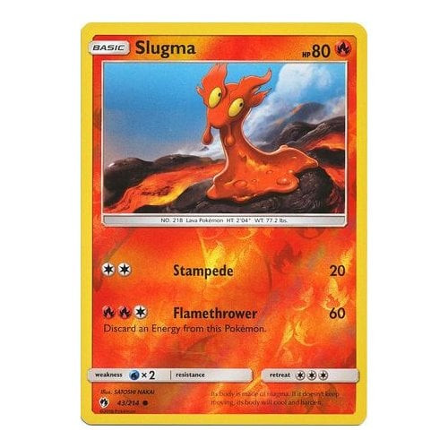 SM Lost Thunder 43/214 Slugma (Reverse Holo)