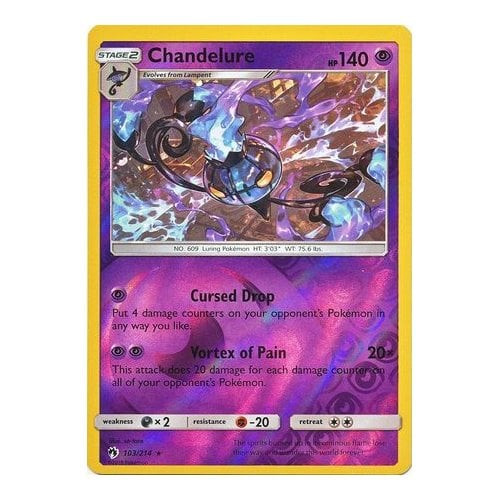 SM Lost Thunder 103/214 Chandelure (Reverse Holo)