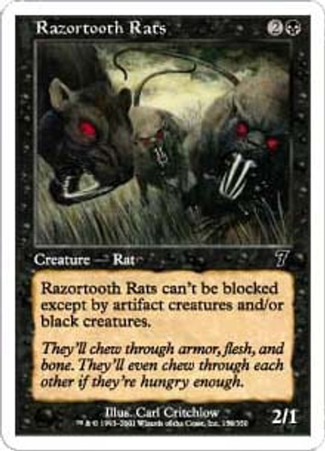 Razortooth Rats (foil) | 7th Edition