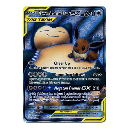 SM Team Up 171/181 Eevee & Snorlax GX (Tag Team Full Art)