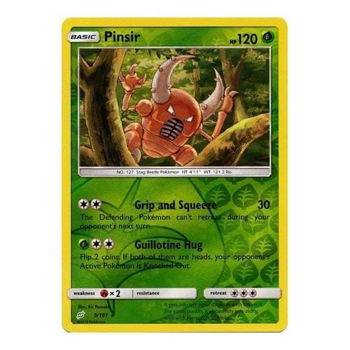SM Team Up 9/181 Pinsir (Reverse Holo)