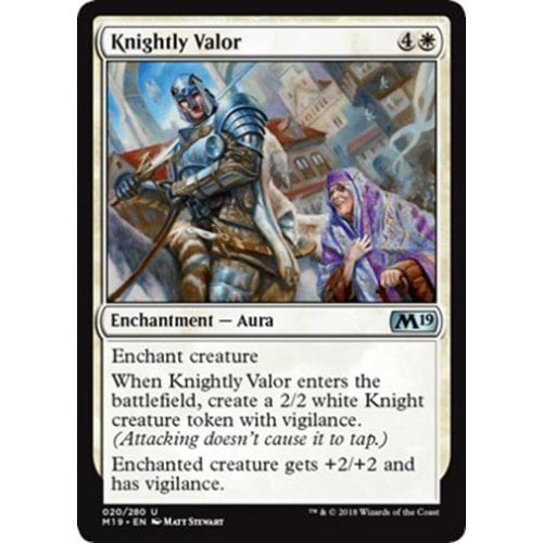 Knightly Valor (foil) | Core Set 2019