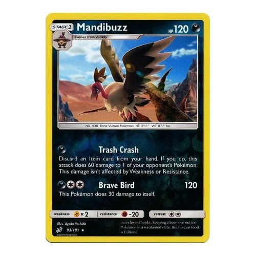 mandibuzz pokemon card AR 145/86 sv11B Black Bolt Japanese GLIT Japanese Hobby Shop Weakness Lightning 2 Resistance Fighting Mandibuzz - 120/192 (Reverse Foil)