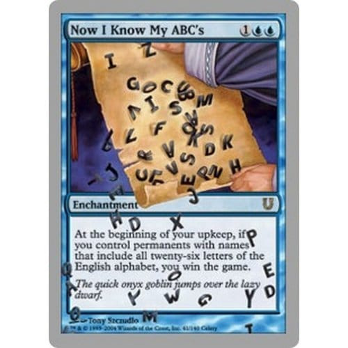 Now I Know My ABC's (foil) | Unhinged