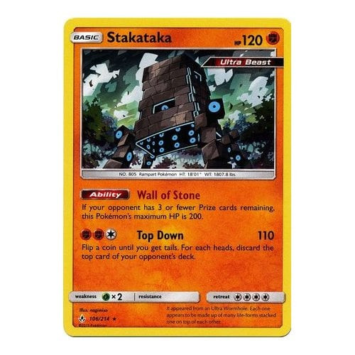 SM Unbroken Bonds 106/214 Stakataka (Holo)