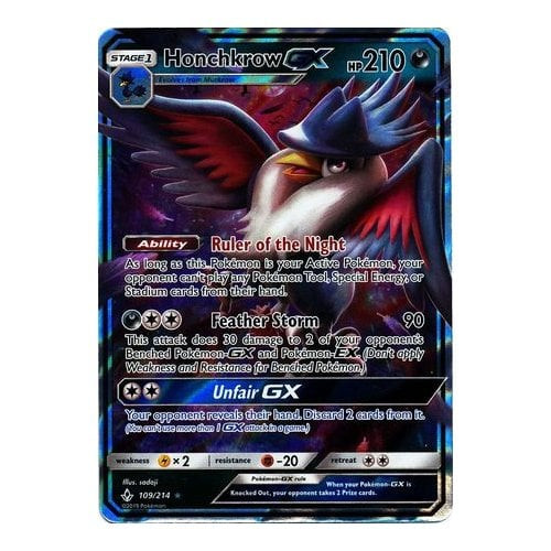 SM Unbroken Bonds 109/214 Honchkrow GX (Half Art)