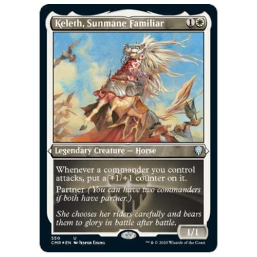 Keleth, Sunmane Familiar (Etched foil) | Commander Legends