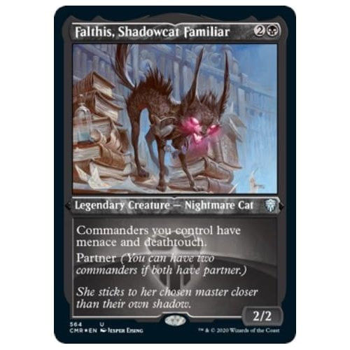 Falthis, Shadowcat Familiar (Etched foil) | Commander Legends