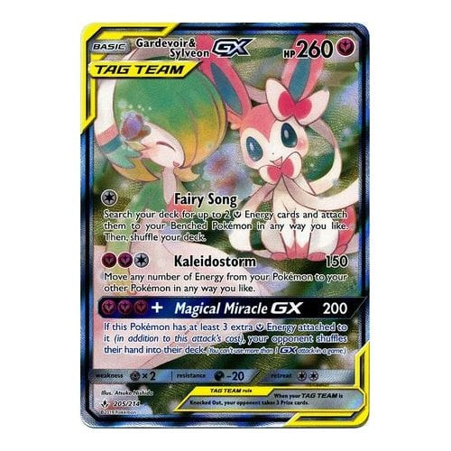 SM Unbroken Bonds 205/214 Gardevoir & Sylveon GX (Alternative Art Tag Team)