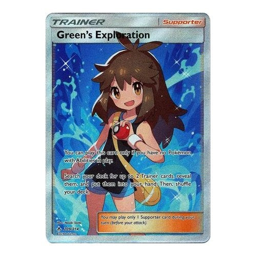 SM Unbroken Bonds 209/214 Green's Exploration (Full Art)