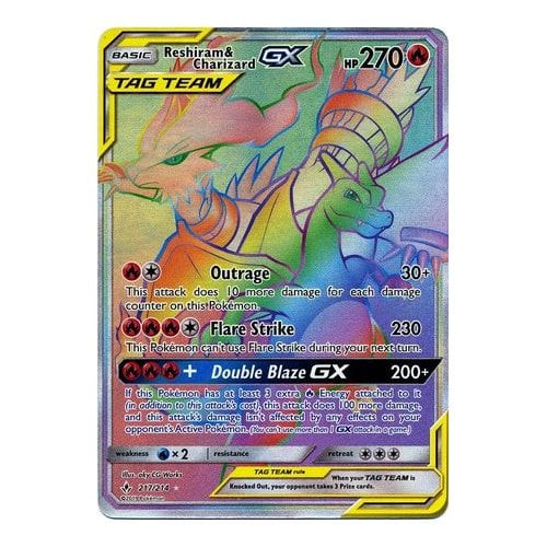 SM Unbroken Bonds 194/214 Reshiram & Charizard GX (Tag Team