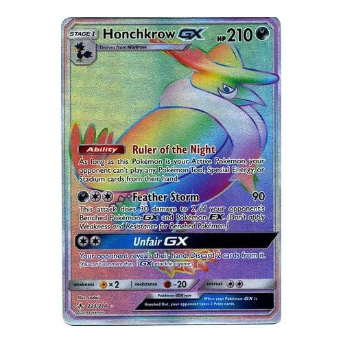SM Unbroken Bonds 223/214 Honchkrow GX (Rainbow Rare)