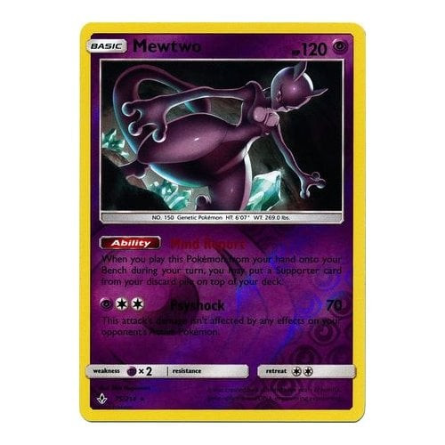 SM Unbroken Bonds 075/214 Mewtwo (Reverse Holo)