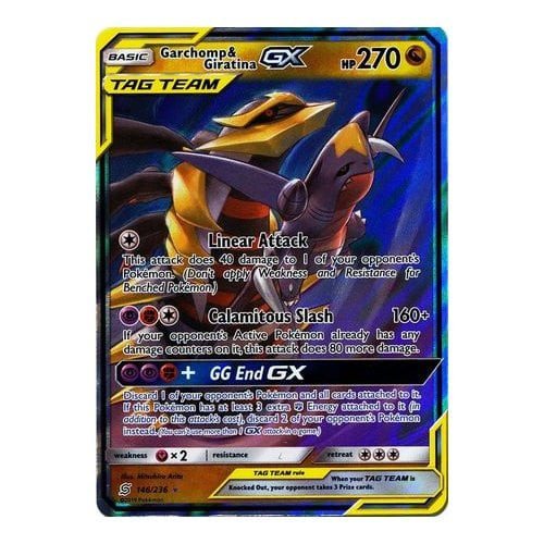 SM Unified Minds 146/236 Garchomp & Giratina GX (Tag Team Half Art)