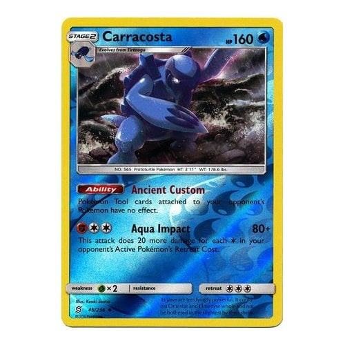 SM Unified Minds 045/236 Carracosta (Reverse Holo)