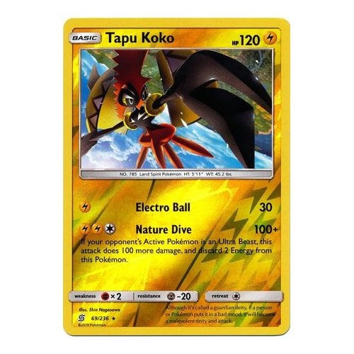 SM Unified Minds 069/236 Tapu Koko (Reverse Holo)