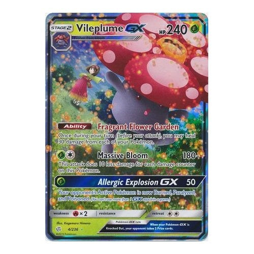 SM Cosmic Eclipse 004/236 Vileplume GX (Half Art)