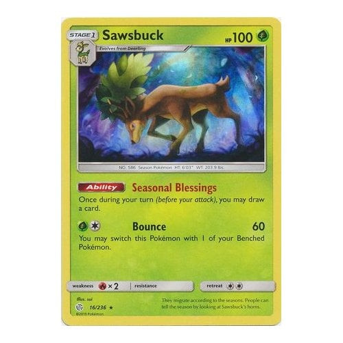 SM Cosmic Eclipse 016/236 Sawsbuck (Holo)