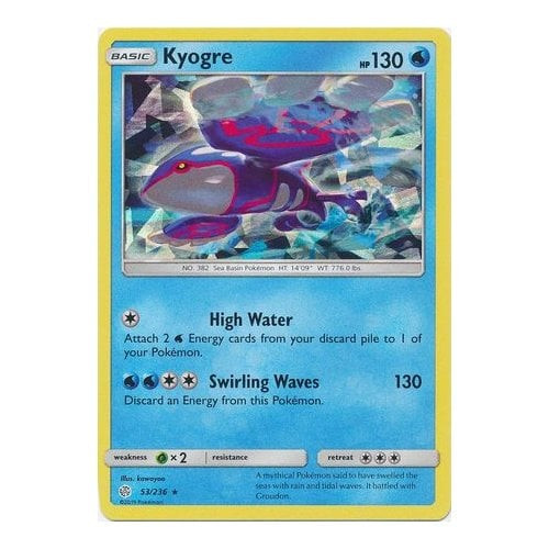 SM Cosmic Eclipse 053/236 Kyogre (Shatter Holo)