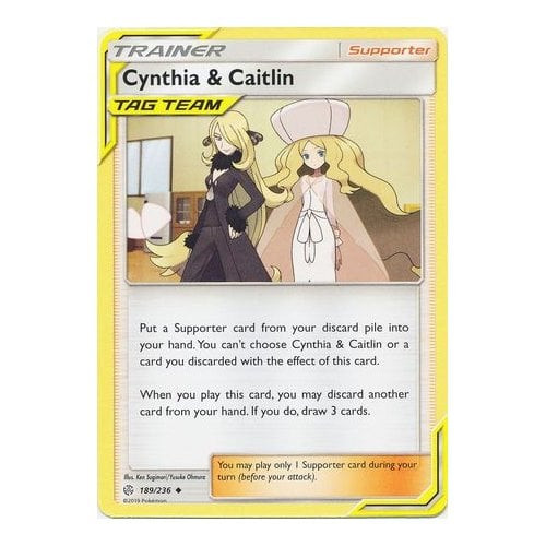 SM Cosmic Eclipse 189/236 Cynthia & Caitlin (Tag Team) (Reverse