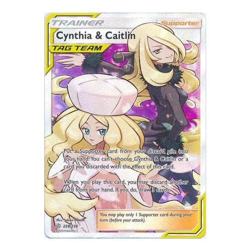 SM Cosmic Eclipse 228/236 Cynthia & Caitlin (Tag Team Full Art)