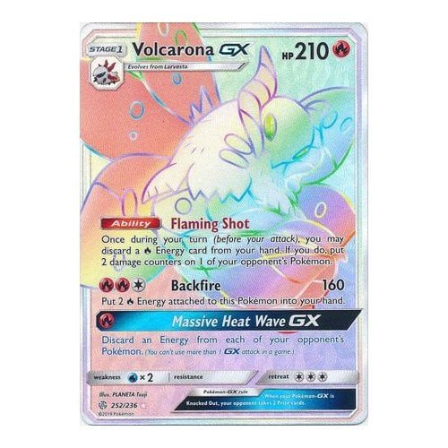 SM Cosmic Eclipse 252/236 Volcarona GX (Rainbow Rare)