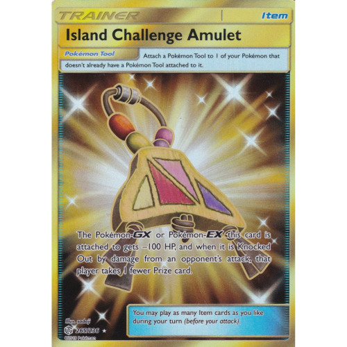 SM Cosmic Eclipse 265/236 Island Challenge Amulet (Secret Rare)