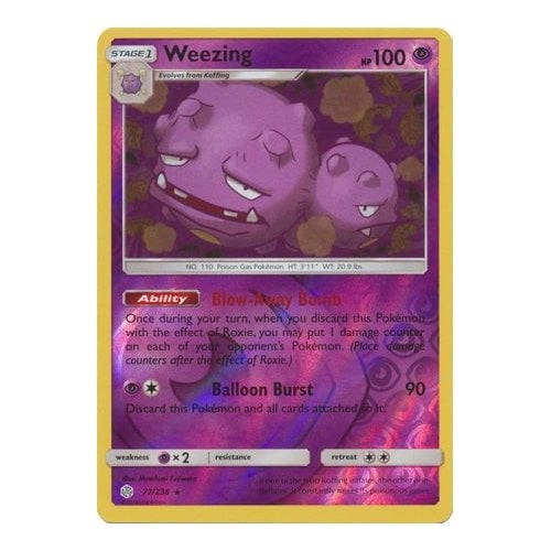 SM Cosmic Eclipse 077/236 Weezing (Reverse Holo)