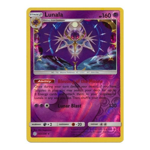 SM Cosmic Eclipse 102/236 Lunala (Reverse Holo)