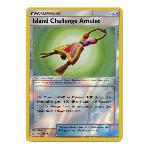 SM Cosmic Eclipse 194/236 Island Challenge Amulet (Reverse Holo)