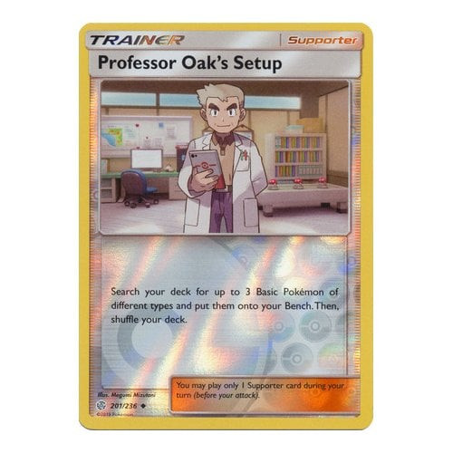 SM Cosmic Eclipse 201/236 Professor Oak's Setup (Reverse Holo)
