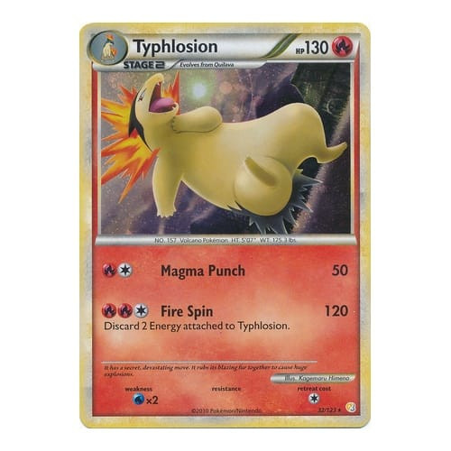 HeartGold & SoulSilver 32/123 Typhlosion (Cosmo Holo)
