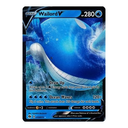 Champions Path 13/73 Wailord V (Half Art)