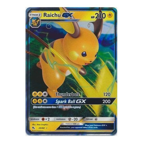 Hidden Fates 20/68 Raichu GX (Half Art)