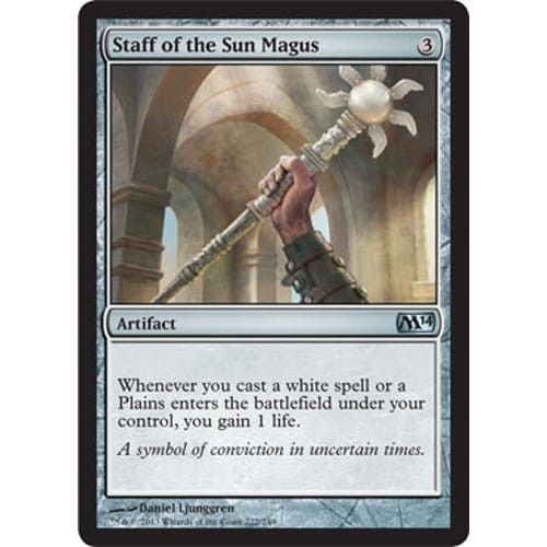 Staff of the Sun Magus (foil) | Magic 2014 Core Set