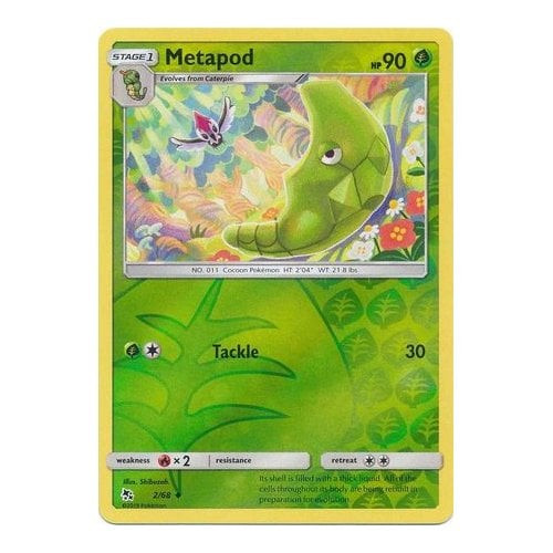 Hidden Fates 02/68 Metapod (Reverse Holo)