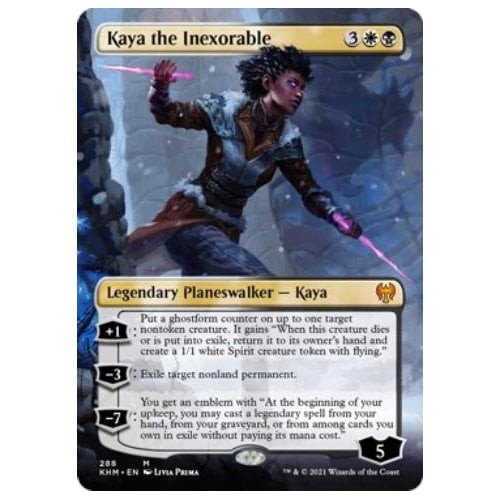 Kaya the Inexorable (Borderless Art) | Kaldheim