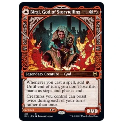 Birgi, God of Storytelling // Harnfel, Horn of Bounty (Showcase Frame)