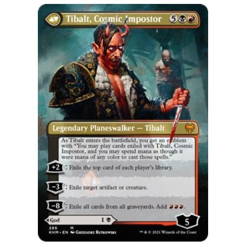 Valki, God of Lies // Tibalt, Cosmic Imposter (Borderless Art)