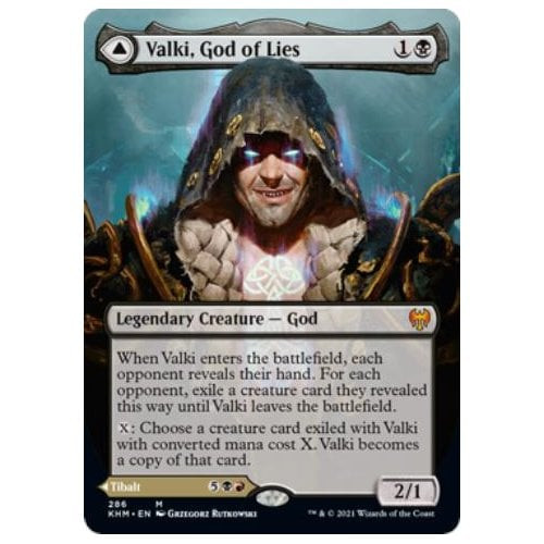 Valki, God of Lies // Tibalt, Cosmic Imposter (Borderless Art)