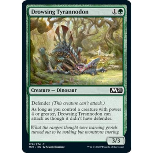 Drowsing Tyrannodon (foil) | Core Set 2021